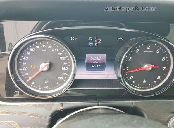 WDDZF4JB9JA445741 2018 MERCEDES-BENZ E Black ხელსაწყოთა პანელის ხედი