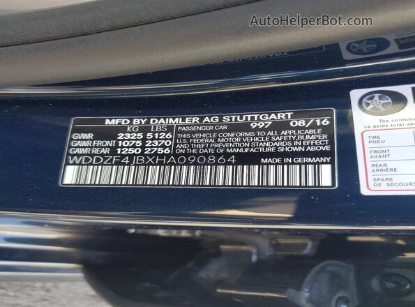 WDDZF4JBXHA090864 2017 MERCEDES-BENZ E Green ძრავის განყოფილების ხედი
