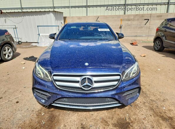 WDDZF4KB0HA098812 2017 MERCEDES-BENZ E Blue Front view