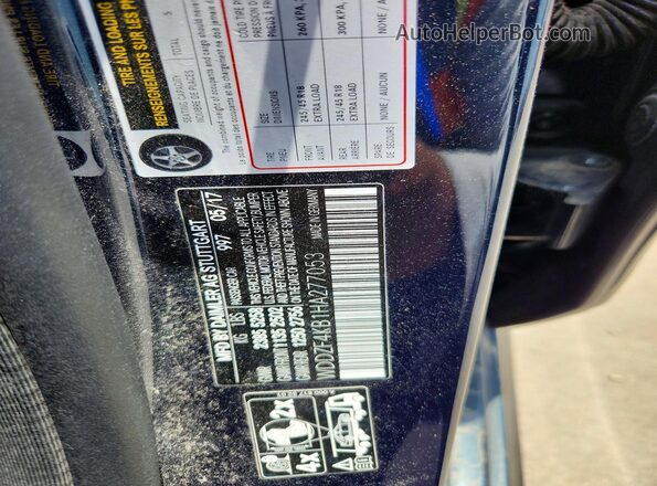 WDDZF4KB1HA277053 2017 MERCEDES-BENZ E Blue Вид підкапотного простору