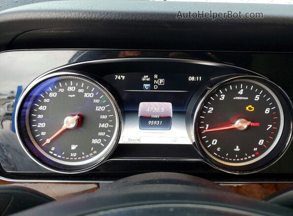 WDDZF4KB1JA417222 2018 MERCEDES-BENZ E Black Вид щитка приладів