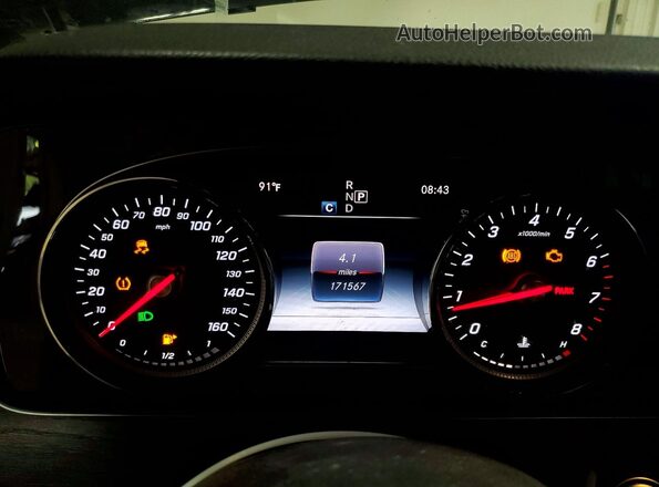 WDDZF4KB2HA147413 2017 MERCEDES-BENZ E Black Vista del cuadro de instrumentos