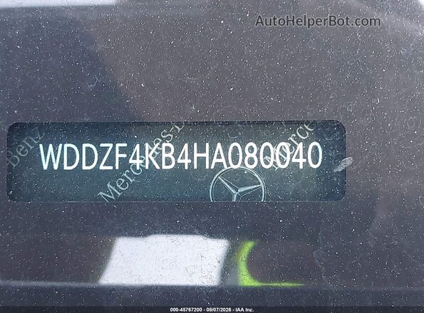 WDDZF4KB4HA080040 2017 MERCEDES-BENZ E-CLASS Black Սալոնի հետևի տեսք