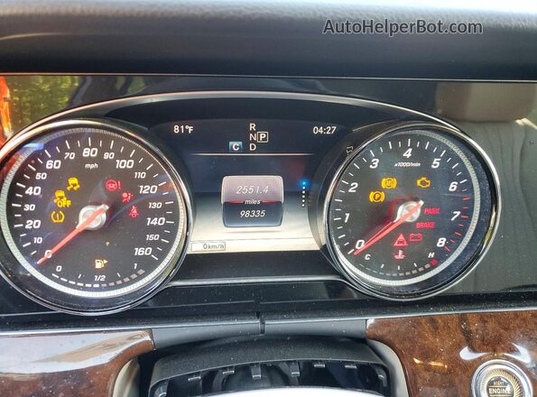 WDDZF4KB4JA404853 2018 MERCEDES-BENZ E Blue Вид щитка приладів