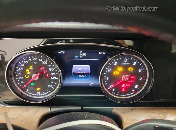 WDDZF4KB6HA202140 2017 MERCEDES-BENZ E White Instrument cluster view