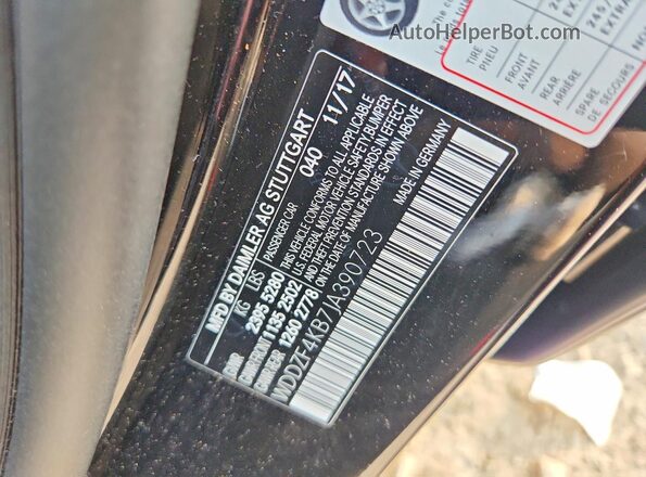 WDDZF4KB7JA390723 2018 MERCEDES-BENZ E Black Շարժիչի բաժամունքի տեսք