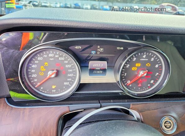 WDDZF4KB9HA081667 2017 MERCEDES-BENZ E Blue Вид щитка приладів