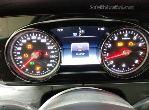 WDDZF4KB9HA173961 2017 MERCEDES-BENZ E White Вид щитка приладів