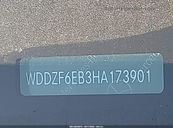 WDDZF6EB3HA173901 2017 MERCEDES-BENZ AMG E 43 Gray Սալոնի հետևի տեսք