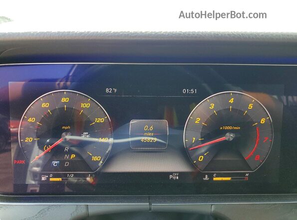 WDDZF6JB8LA756043 2020 MERCEDES-BENZ E Silver ხელსაწყოთა პანელის ხედი