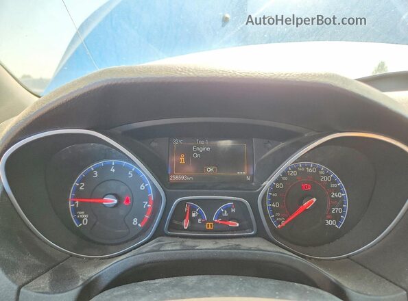 WF0DP3THXH4124956 2017 FORD FOCUS Синий Вид щитка приборов