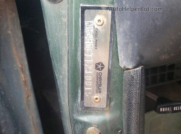 WH41G71210015 1967 DODGE CORONET Green VIN sticker view