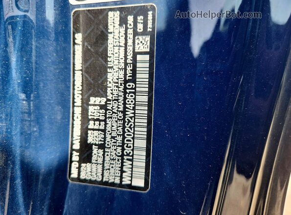 WMW13GD02S2W48619 2025 MINI COOPER Blue VIN կոդի պիտակի տեսք