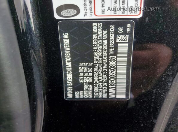 WMW13GX03S2X39863 2025 MINI COOPER Black VIN կոդի պիտակի տեսք