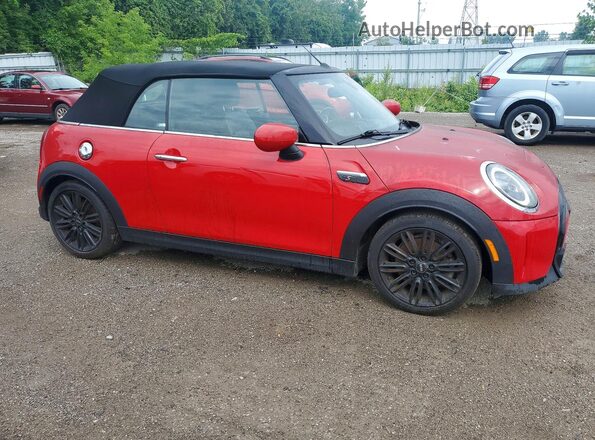 WMW43DL09P3P53303 2023 MINI COOPER Красный Передняя правая четверть