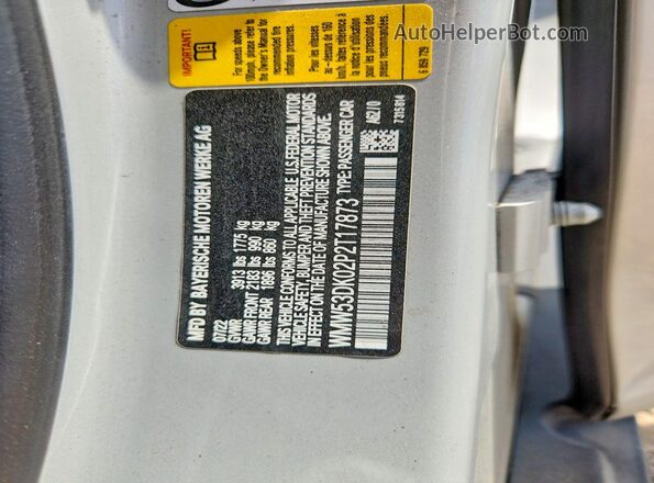 WMW53DK02P2T17873 2023 MINI COOPER Серый Вид наклейки с VIN-кодом