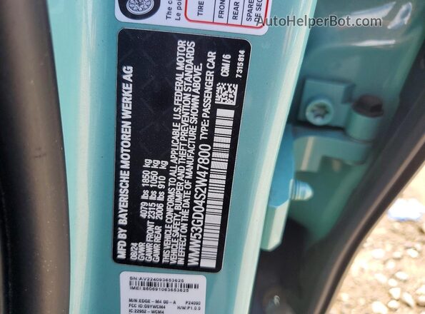 WMW53GD04S2W47800 2025 MINI COOPER Turquoise Շարժիչի բաժամունքի տեսք