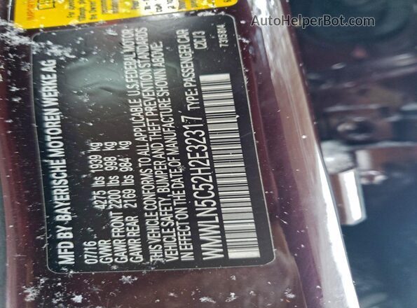 WMWLN5C52H2E32317 2017 MINI COOPER Purple 