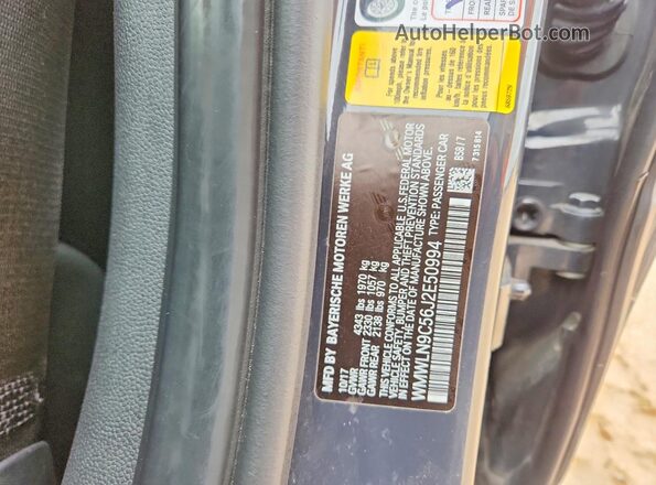 WMWLN9C56J2E50994 2018 MINI COOPER Gray Շարժիչի բաժամունքի տեսք