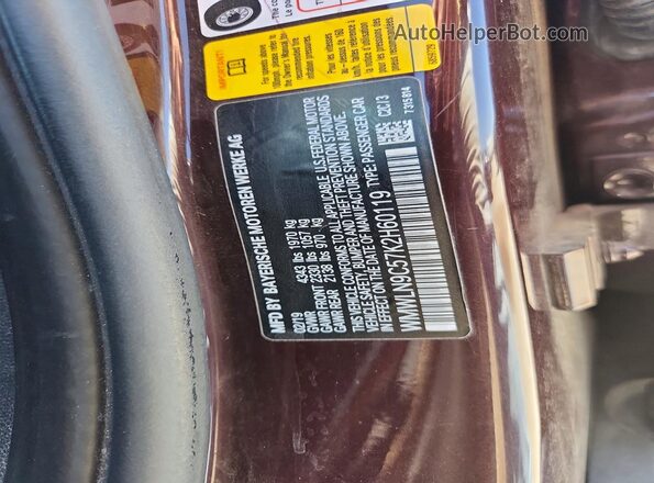 WMWLN9C57K2H60119 2019 MINI COOPER Burgundy Widok komory silnika