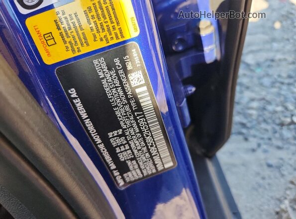 WMWLN9C58K2H59917 2019 MINI COOPER Синий Вид наклейки с VIN-кодом