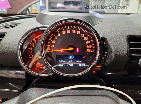WMWLU5C56H2E80812 2017 MINI COOPER Maroon Instrument cluster view