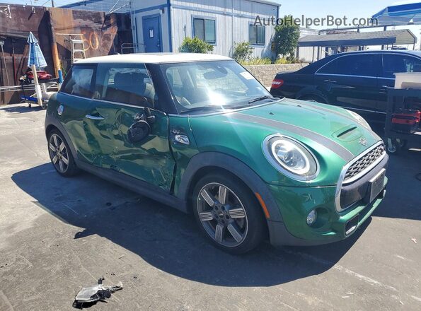 WMWXP7C51K2L14593 2019 MINI COOPER Зеленый Передняя правая четверть