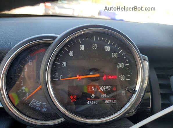 WMWXR3C08M2N75889 2021 MINI COOPER Orange Instrument cluster view