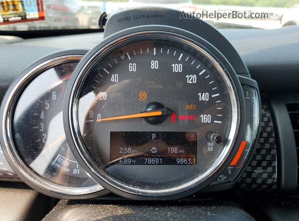 WMWXR5C09L2L80166 2020 MINI COOPER Gray Vista del cuadro de instrumentos