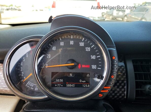 WMWXU3C54G2B63826 2016 MINI COOPER Red Instrument cluster view