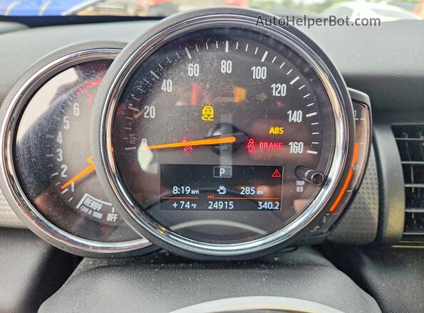 WMWXU7C01M2N55814 2021 MINI COOPER Blue Սարքավորումների վահանակի տեսք