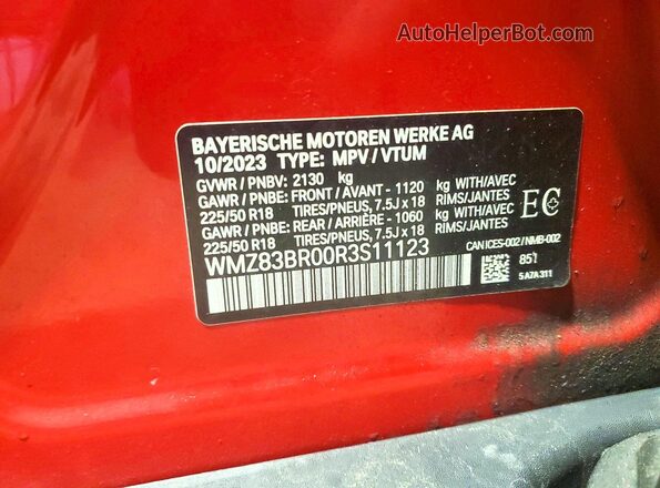 WMZ83BR00R3S11123 2024 MINI COOPER Red Widok komory silnika