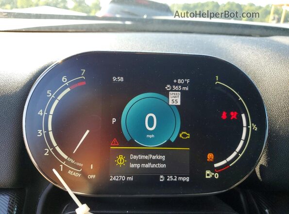 WMZ83BR07N3N98568 2022 MINI COOPER Gray Սարքավորումների վահանակի տեսք