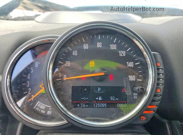 WMZYS7C37H3B62555 2017 MINI COOPER Blue Vista del cuadro de instrumentos