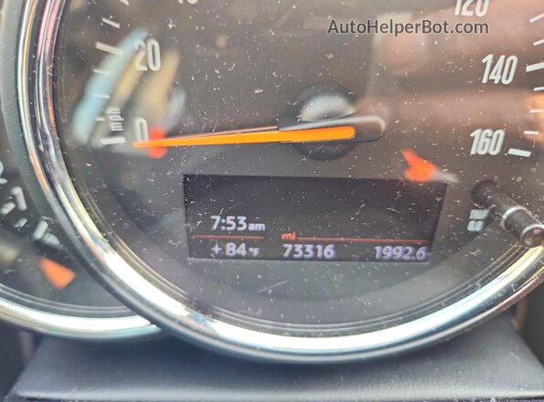 WMZYW3C05L3L02059 2020 MINI COOPER White Instrument cluster view