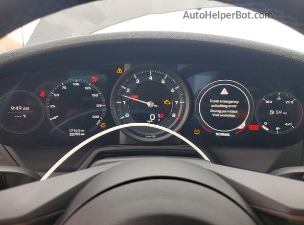 WP0AA2A93LS205511 2020 PORSCHE 911 Черный Вид щитка приборов
