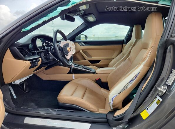 WP0AA2A94MS205213 2021 PORSCHE 911 Gray Widok wnętrza z przodu