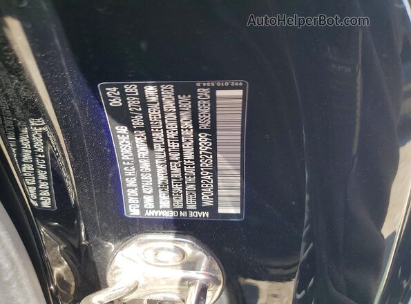 WP0AB2A91RS279399 2024 PORSCHE 911 Black Вид підкапотного простору