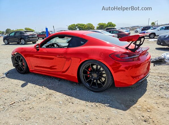 WP0AC2A82GK192399 2016 PORSCHE CAYMAN Red Trasero izquierdo