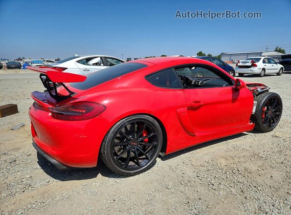 WP0AC2A82GK192399 2016 PORSCHE CAYMAN Red Trasero derecho