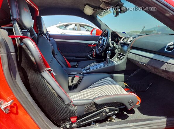 WP0AC2A82GK192399 2016 PORSCHE CAYMAN Red Vista de los asientos traseros