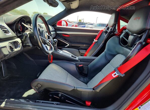 WP0AC2A82GK192399 2016 PORSCHE CAYMAN Red Vista interior delantera