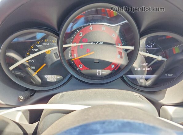 WP0AC2A82GK192399 2016 PORSCHE CAYMAN Red Vista del cuadro de instrumentos