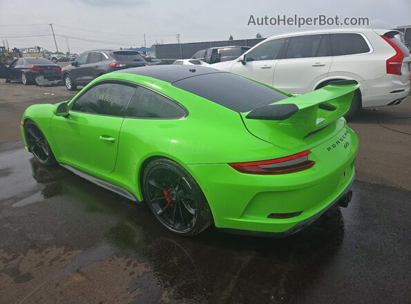 WP0AC2A95JS175760 2018 PORSCHE 911 Зеленый Задняя левая четверть