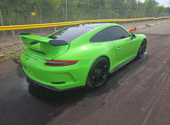 WP0AC2A95JS175760 2018 PORSCHE 911 Зеленый Задняя правая четверть