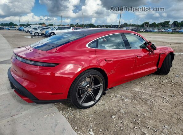 WP0AC2Y11LSA71398 2020 PORSCHE TAYCAN Красный Задняя правая четверть