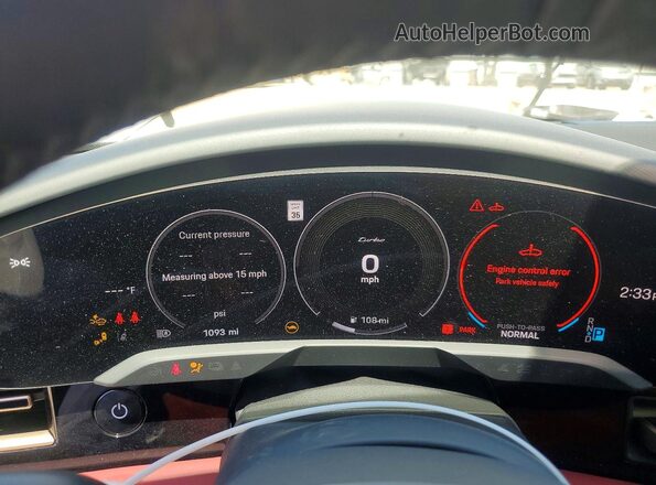 WP0AC2Y18SSA55567 2025 PORSCHE TAYCAN Серый Вид щитка приборов