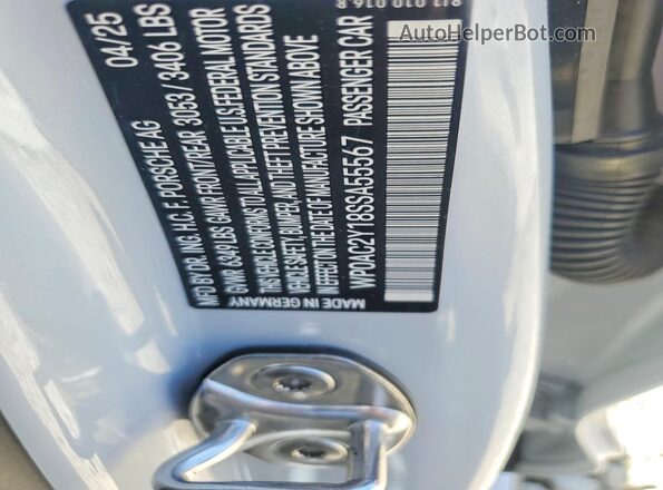 WP0AC2Y18SSA55567 2025 PORSCHE TAYCAN Серый Вид подкапотного пространства