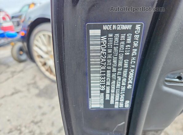 WP0AE2A73LL133139 2020 PORSCHE PANAMERA Black ძრავის განყოფილების ხედი