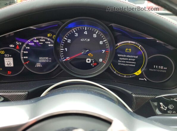 WP0AG2A75LL146159 2020 PORSCHE PANAMERA Угольный Вид щитка приборов